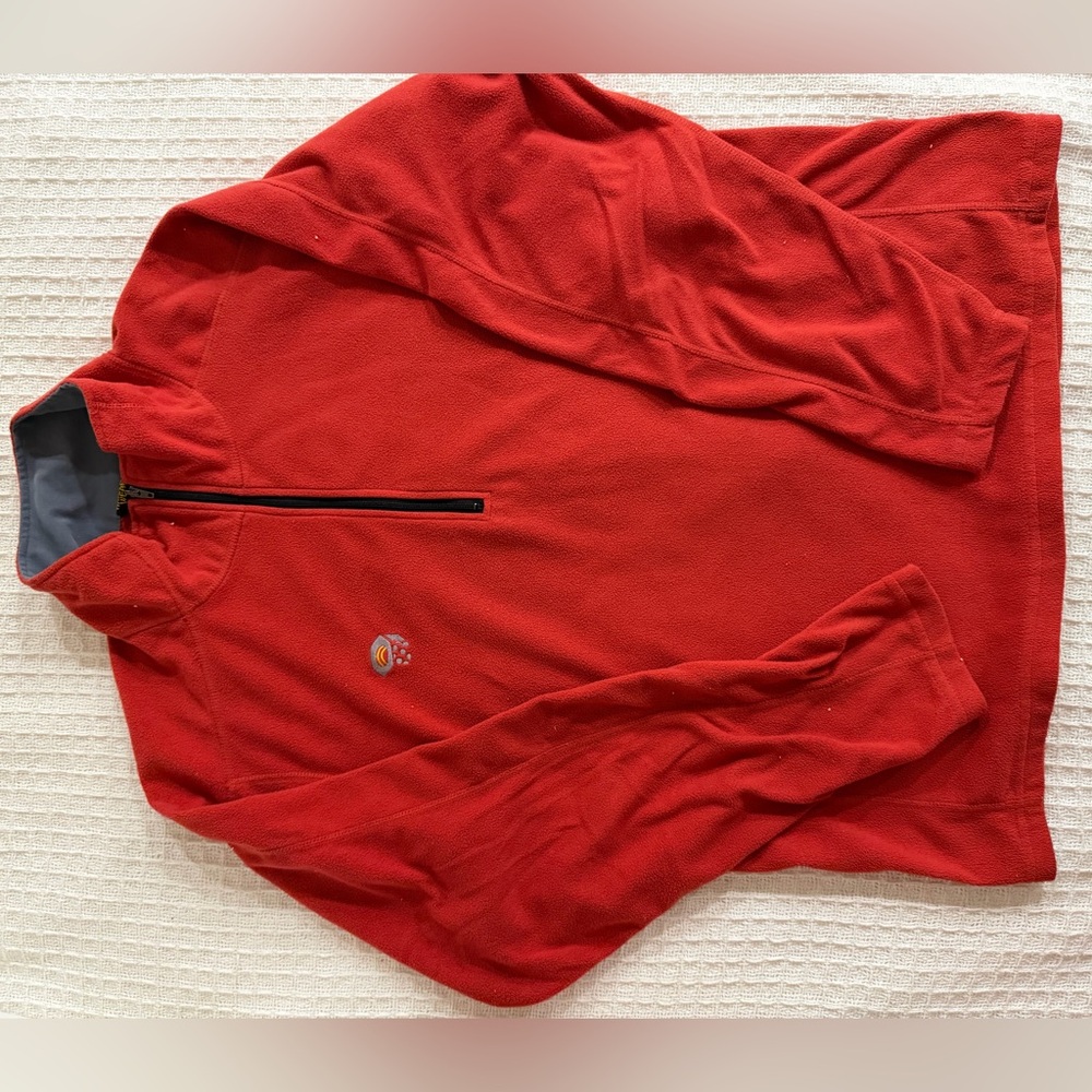 Mountain Hardwear Red Zip-Up Fleece